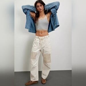 We The Free Moxie Pull-On Barrel Splatter Jeans